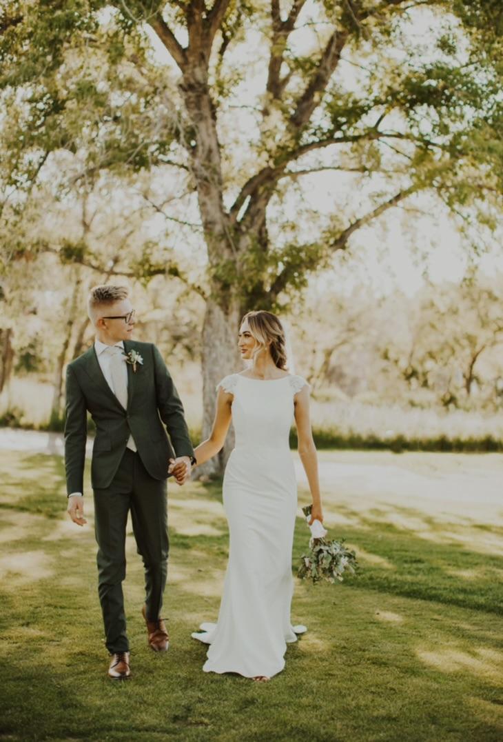 Sam and his wife at their wedding